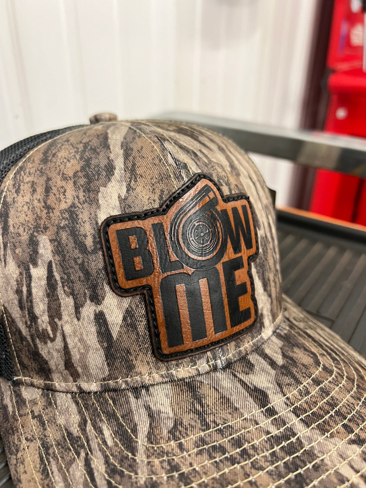 Blow Me Leather Patch Hat