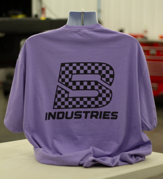 Purple Checkered Logo Tee